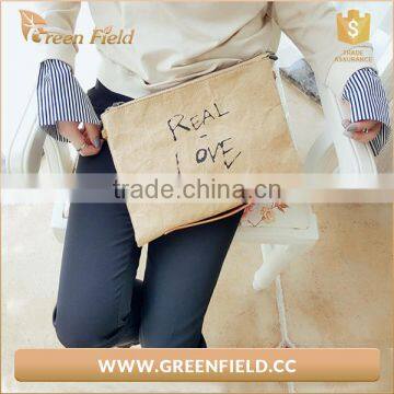 Washable Kraft Paper Clutch Bag Handbag