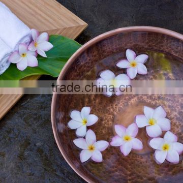 Copper Natural Herbal Pedicure Bowl With Hammered Finish