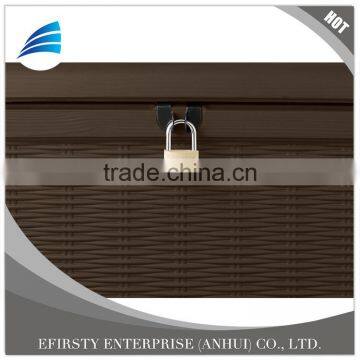 Outdoor Rattan Wicker Brown Storage Box photo-3