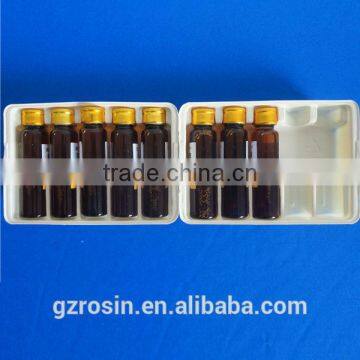 Plastic medical vial packaging trays