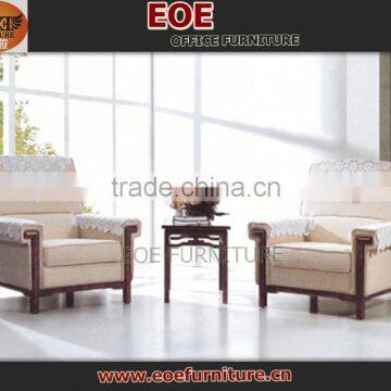 White fabric antique restaurant sofa