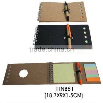 Best selling sticky memo pad with recycled ball pen for promotion