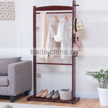 Portable Wooden Clothes Hanger Simple Wooden Coat Rack photo-5