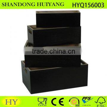 custom shallow wooden box with blackboard