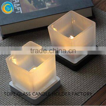 Candle making Glassware medium square glass jar