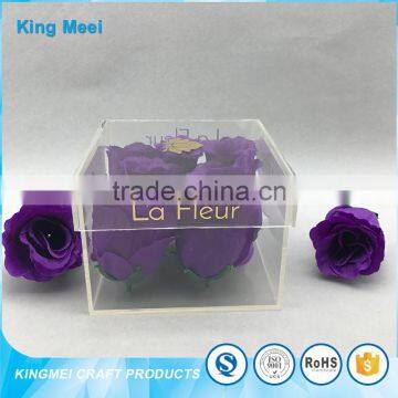 Heart Shape High Quality Gift Acrylic Storage Rose Box photo-3