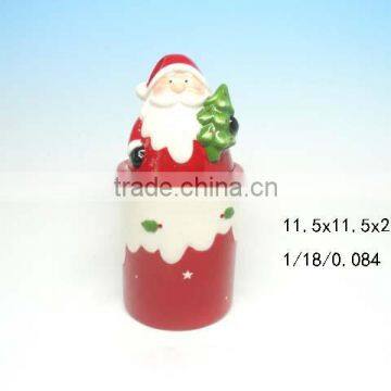 2014 Christmas Santa Claus shaped ceramic canister for sale