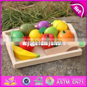 Pretend Play Kitchen Toys Wooden Cutting Fruit Set for Children W10B185 photo-6