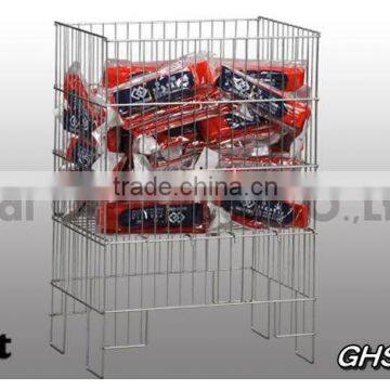 Service Supplies Folding Stackable Container Wire Mesh Basket Warehouse Cage photo-6