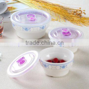 6'' CUSTOM round plastic bowl with lid,Melamine flower bowl,round melamine salad bowl
