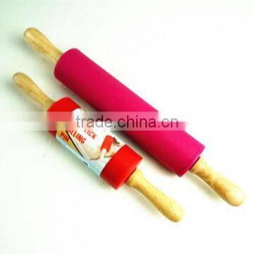 16161 Rolling Pin Non-Stick Silicone Surface Rolling Pin Wooden Rolling Pin Handl photo-5