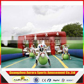 best popular inflatable bouncing horse adult inflatable horse racing for kids Factory price