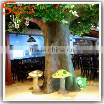 Indoor Cheap Artificial Banyan Tree Fake Plastic Plants Artificial Tree Trunk Decorative Metal Ficus Trees photo-6