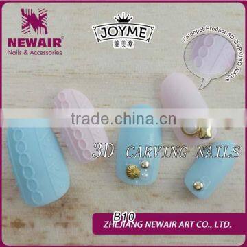 New 2016 Product Idea 3d Carving Nails With Metal Decoration Wholesaler Artificial Nail Tip photo-3