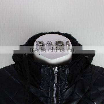 HOT Men Black Fashion XXX Leather Jacket photo-2