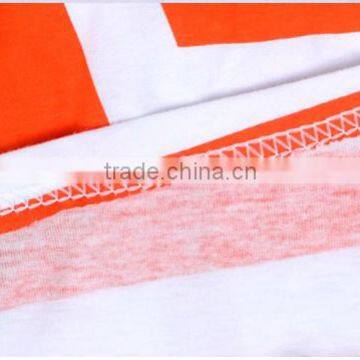 Women Big Size Red and White Striped T-shirt Short and Long Sleeves photo-3