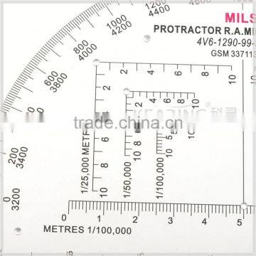 Kearing Brand Manufacture 6"military Mapwork Protractor,military Half Moon Protractor,military Round Protractor Plotter#KMP-1 photo-3