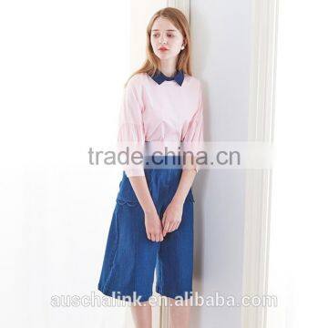 Latest Design High Waist Lady Fashion Classic Blue Jeans Pants photo-5