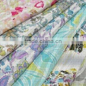 High Quality Manufacturer Fabrics Knit Fabric Snowflake Printed Organza Fabric