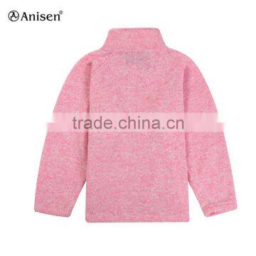 Wholesale Custom Women Pink Sweater Fleece Ladies Jacket photo-2