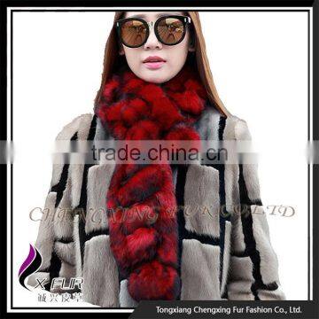 CX-S-126C China Supplier Hot Selling Black Fashion Women Rabbit Fur Scarf photo-4