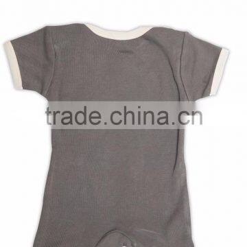Organic Cotton Short Sleeve Lap Shoulder Half Romper