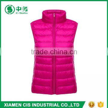 New Look Korean Style Winter Lightweight Slim Fit Lady Duck Down Vest for Sale photo-2