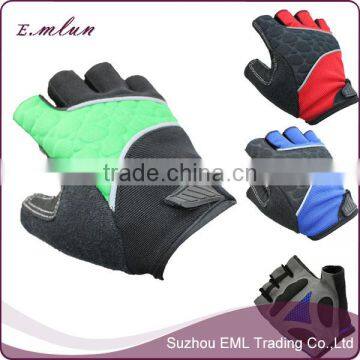 Professional Blue Half Finger Winter Autumn Mitten Nylon Car Driving Gloves For Men