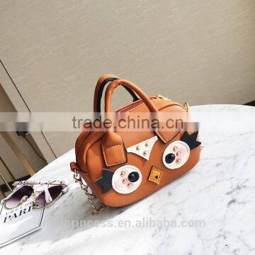 Garment Bag for Kids Make up Bag for Girl Brown Owl Small Hand Bag photo-4