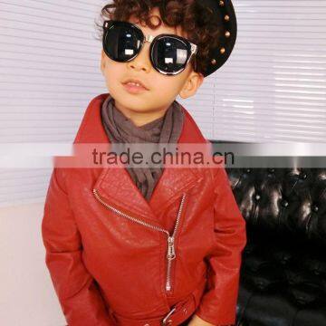 TC16017 2016 wholesale baby boutique clothing baby jackets new style baby leather jacket