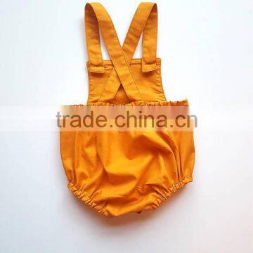 Boutique Kids Clothing Bodysuit Yellow Cotton Baby Romper Summer Wear photo-2