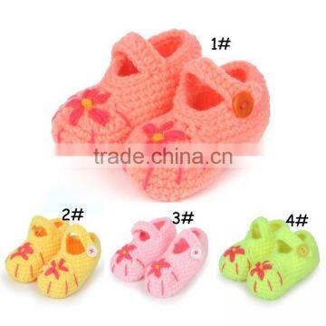 Beautiful Flower Baby Crochet Knitting Hand Made Boot Shoes photo-6