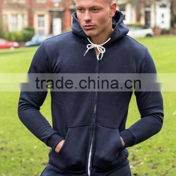 Latest Fleece Warm Tracksuit Full Zipped Navy Tracksuit photo-3