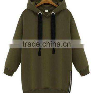 2016 Wholesale Womens Long Pullover Plain Sweatshirt/hoodies photo-2