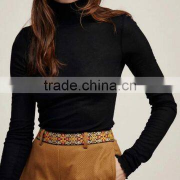 Runwaylover EY2372B 2017 Ladies Sexy Turtleneck Tight T-Shirts photo-3