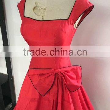 Women's Classic Vintage 1950's Rockabilly Style Swing Party Dress Pinup Vintage Style Swing Rockabilly Dress photo-2