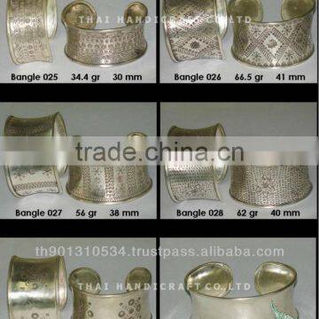 Thai Karen Silver Bangle Jewelry 925 Sterling Silver