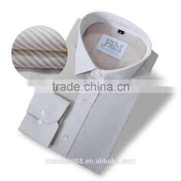 Latest shirt designs fashional Linen&Cotton special contrast slim fit shirts for men