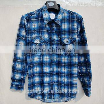 Classic Good Quality Plaid Pattern Long Sleeve Two Pocket Fashion Boy's Shirt photo-3