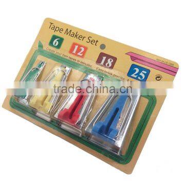 Set of 4 Fabric Bias Tape Maker Binding Tool Sewing Quilting 6mm 12mm 18mm 25mm New Arrival photo-2