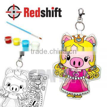 OEM kid toy Color your Keyring Anim-Pal Princess Pig