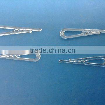 1.5 inch clear plastic R-clip without teeth