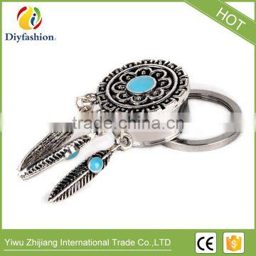 Bohemia Retro Feathers Long Tassel Stainless Steel Ear Plug photo-3