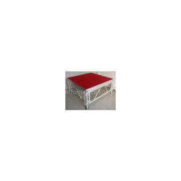 Red Plywood Movable Stage Platform Simple Stage , Corrosion Resistance