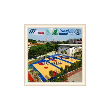 Outdoor & Indoor Wood Grain Spu Sports Court Surface