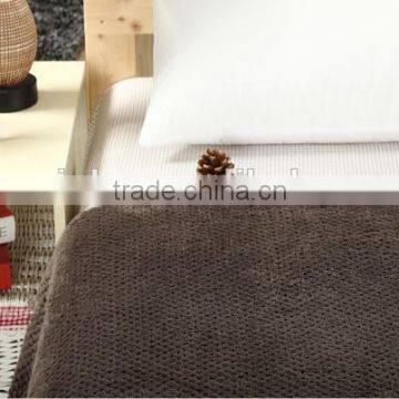 2015 Hot Sale 100% Polyester Warm Fabric Home Textile Honeycomb Popcorn-Stitch Solid Waffle Weave Blanket photo-3