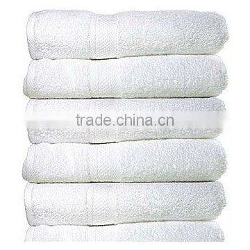 2017 Wholesale100% Cotton Bath Towel White Color Plain Design photo-3