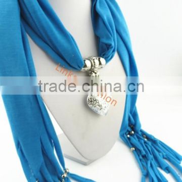 China wholesale knitting scarf pendant scarves with jewelry