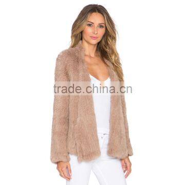 SJ419-01 Real Natural Color Rabbit Fur High Quliaty Wholesale and Retail Women Jacket photo-3