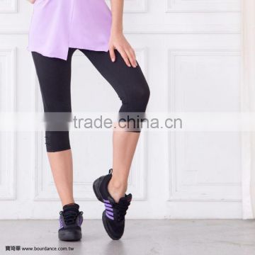 Dance wear gathered women capri pants